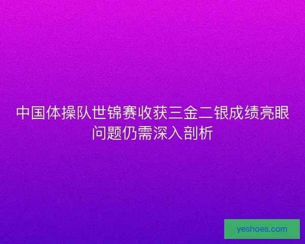 中国体操队世锦赛收获三金二银成绩亮眼问题仍需深入剖析 中国体操队世锦赛收获三金二银成绩亮眼问题仍需深入剖析